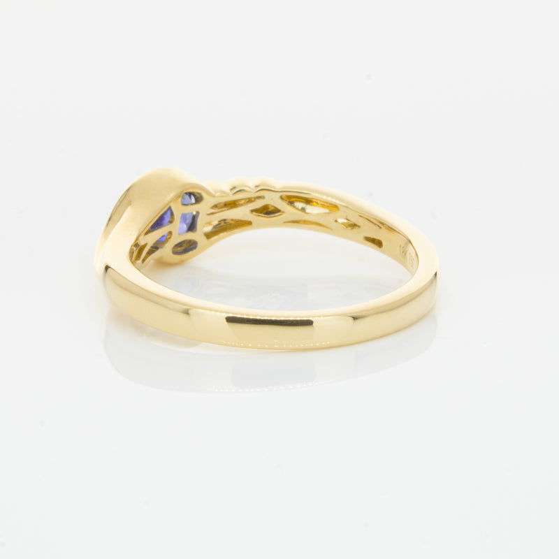 18ct Yellow Gold Sapphire & Diamond Ring-Ring-Walker & Hall