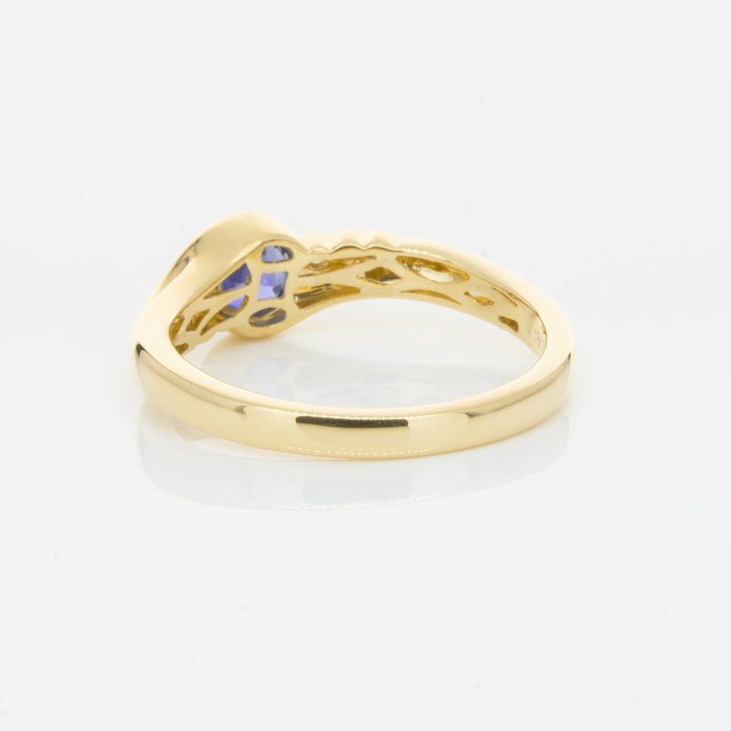 18ct Yellow Gold Sapphire & Diamond Ring-Ring-Walker & Hall