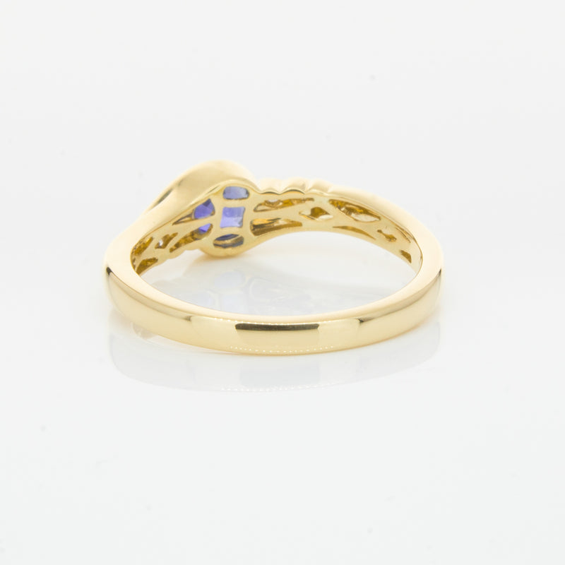 18ct Yellow Gold Sapphire & Diamond Ring-Ring-Walker & Hall