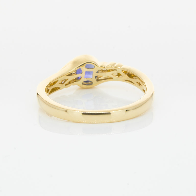 18ct Yellow Gold Sapphire & Diamond Ring-Ring-Walker & Hall