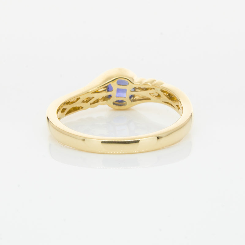 18ct Yellow Gold Sapphire & Diamond Ring-Ring-Walker & Hall