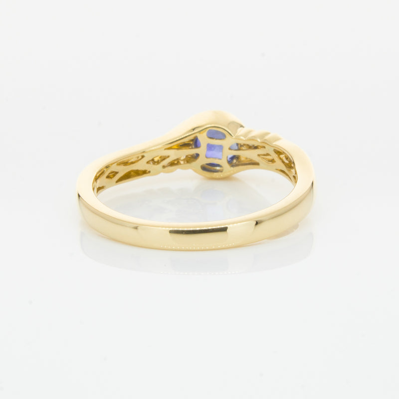 18ct Yellow Gold Sapphire & Diamond Ring-Ring-Walker & Hall