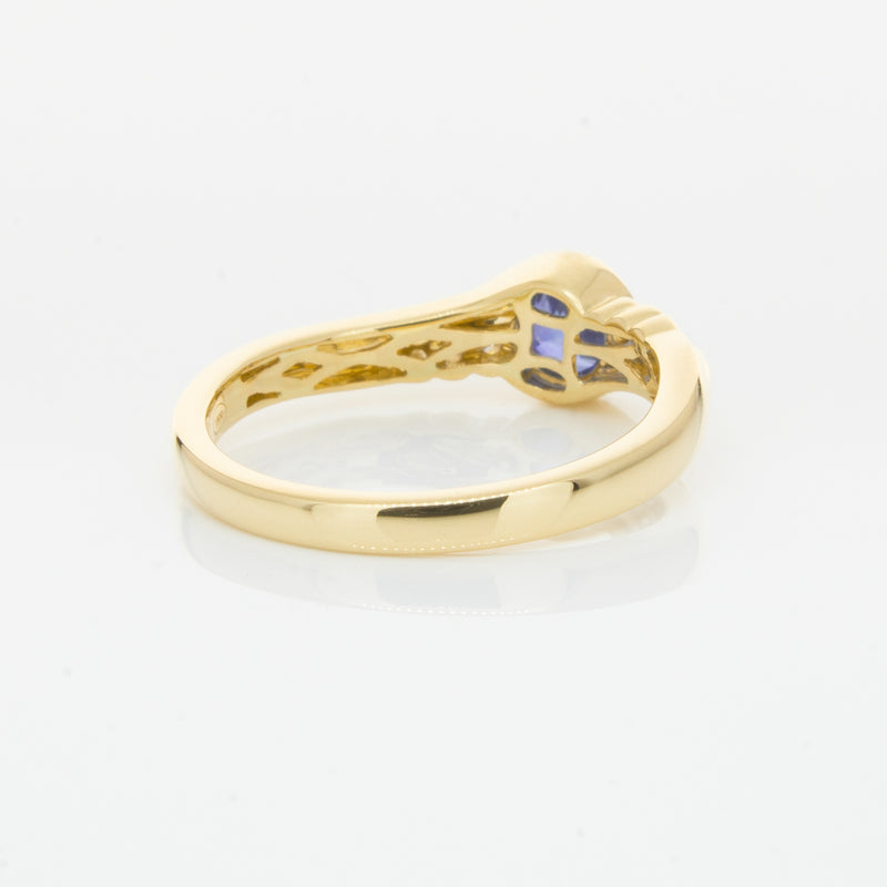 18ct Yellow Gold Sapphire & Diamond Ring-Ring-Walker & Hall