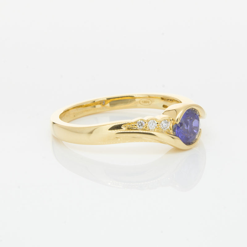 18ct Yellow Gold Sapphire & Diamond Ring-Ring-Walker & Hall