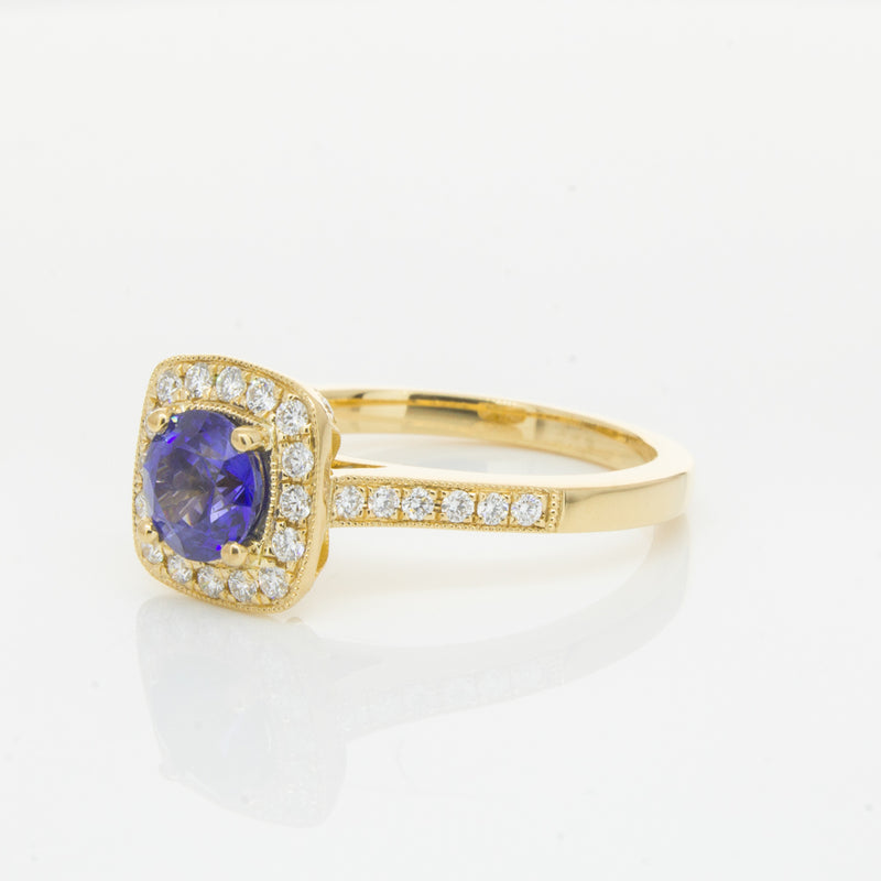 18ct Yellow Gold 1.05ct Sapphire & Diamond Aurora Ring-Ring-Walker & Hall