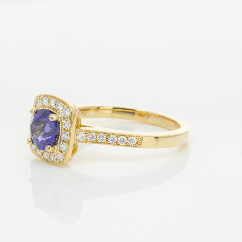 18ct Yellow Gold 1.05ct Sapphire & Diamond Aurora Ring-Ring-Walker & Hall