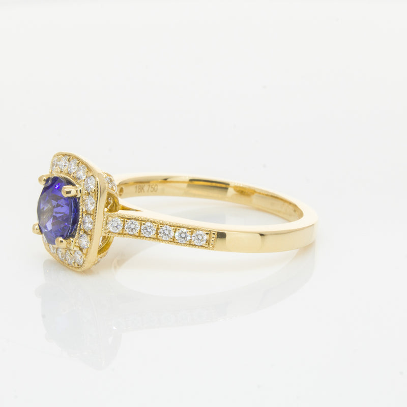 18ct Yellow Gold 1.05ct Sapphire & Diamond Aurora Ring-Ring-Walker & Hall