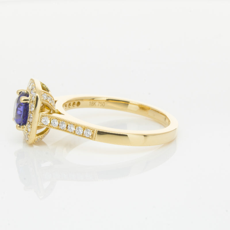18ct Yellow Gold 1.05ct Sapphire & Diamond Aurora Ring-Ring-Walker & Hall