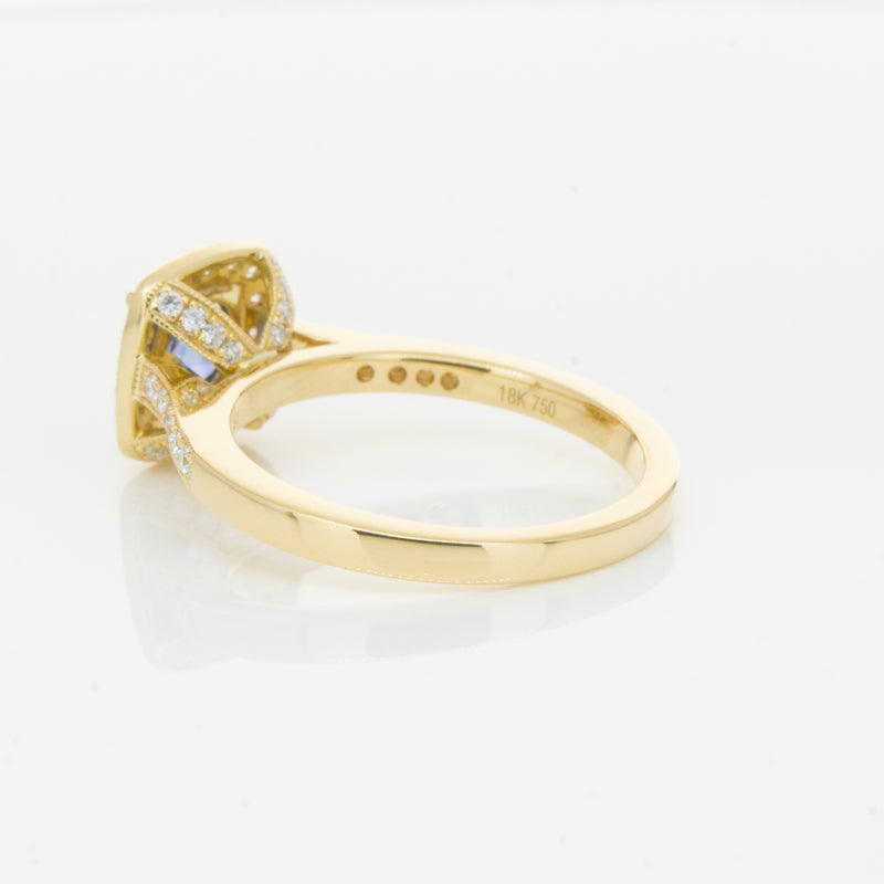 18ct Yellow Gold 1.05ct Sapphire & Diamond Aurora Ring-Ring-Walker & Hall