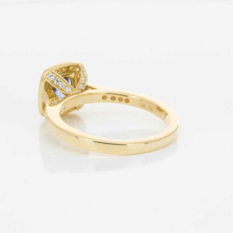 18ct Yellow Gold 1.05ct Sapphire & Diamond Aurora Ring-Ring-Walker & Hall