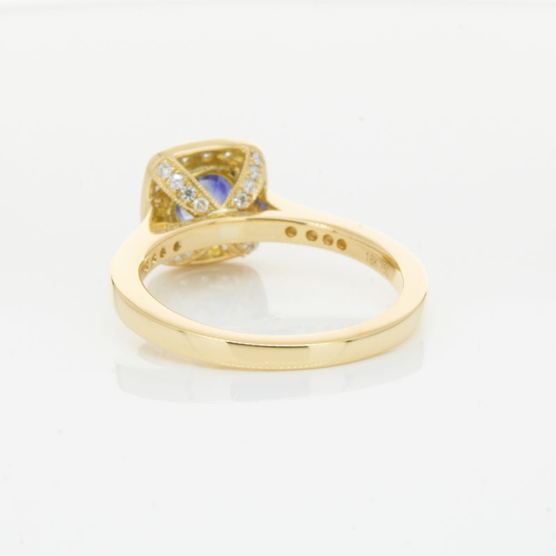 18ct Yellow Gold 1.05ct Sapphire & Diamond Aurora Ring-Ring-Walker & Hall