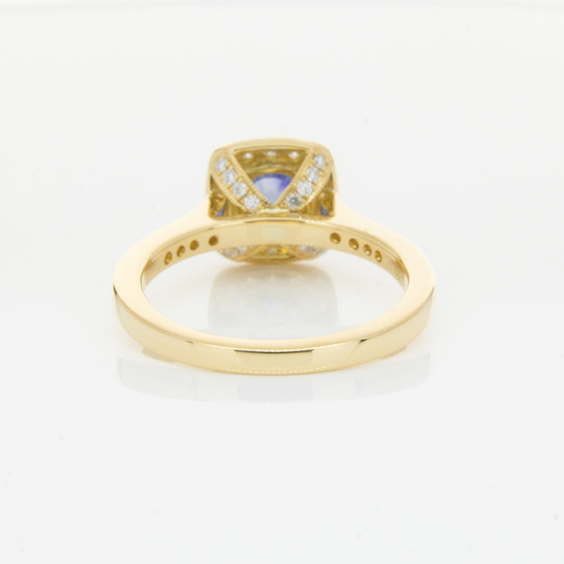 18ct Yellow Gold 1.05ct Sapphire & Diamond Aurora Ring-Ring-Walker & Hall