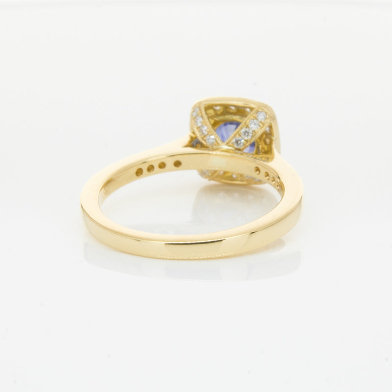18ct Yellow Gold 1.05ct Sapphire & Diamond Aurora Ring-Ring-Walker & Hall
