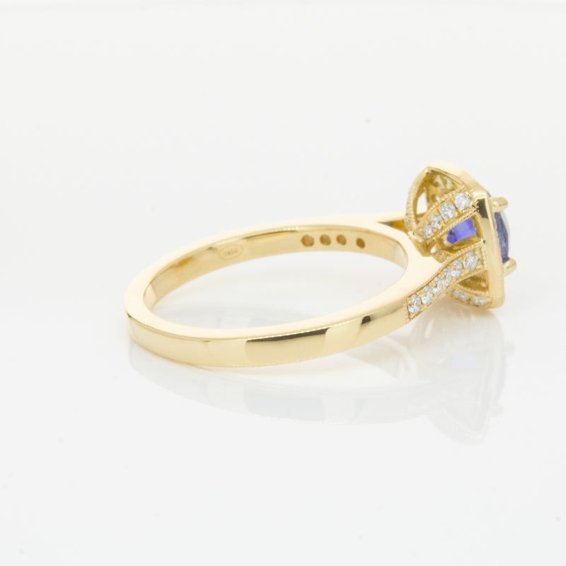 18ct Yellow Gold 1.05ct Sapphire & Diamond Aurora Ring-Ring-Walker & Hall
