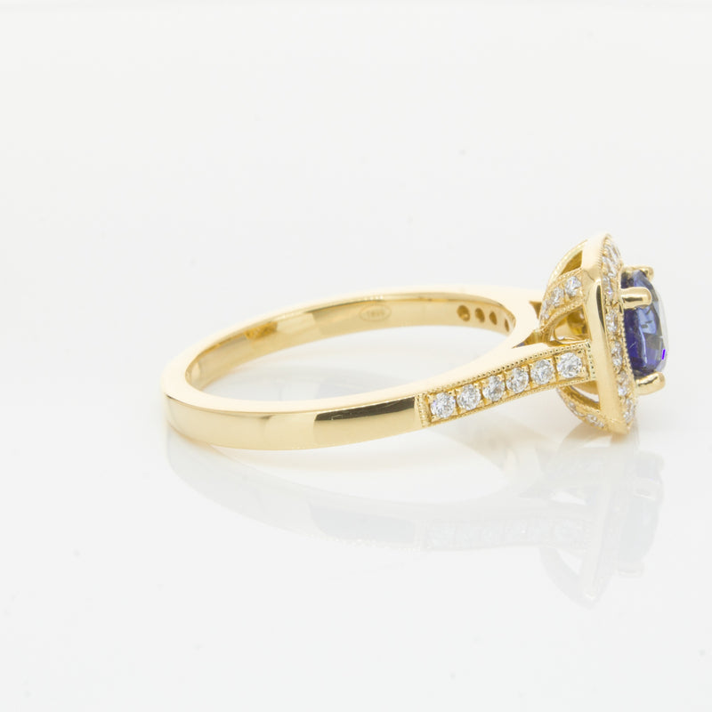 18ct Yellow Gold 1.05ct Sapphire & Diamond Aurora Ring-Ring-Walker & Hall