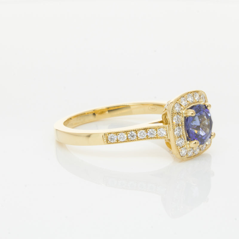 18ct Yellow Gold 1.05ct Sapphire & Diamond Aurora Ring-Ring-Walker & Hall