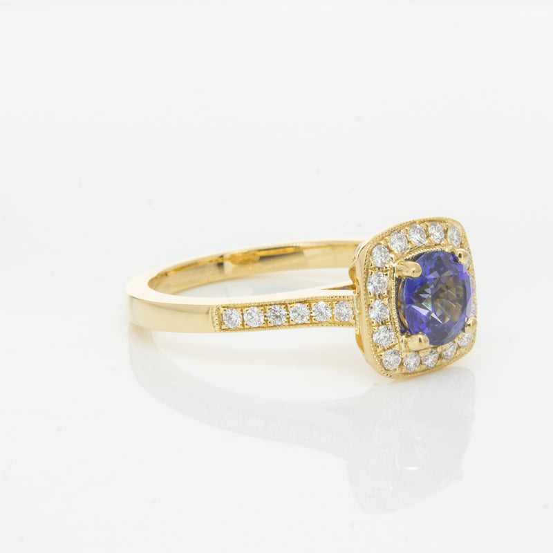 18ct Yellow Gold 1.05ct Sapphire & Diamond Aurora Ring-Ring-Walker & Hall