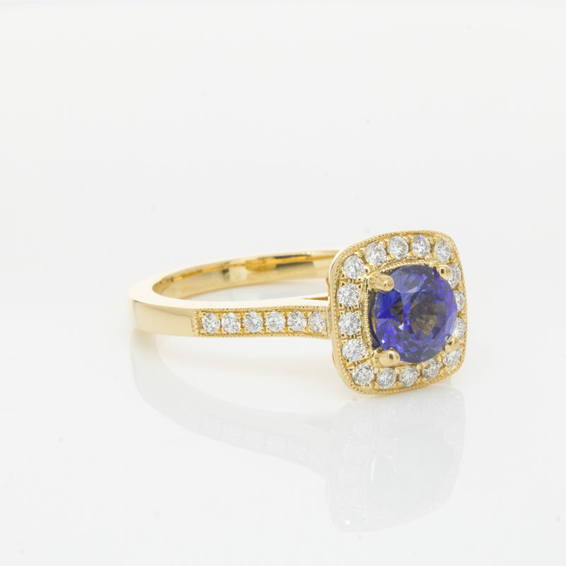18ct Yellow Gold 1.05ct Sapphire & Diamond Aurora Ring-Ring-Walker & Hall