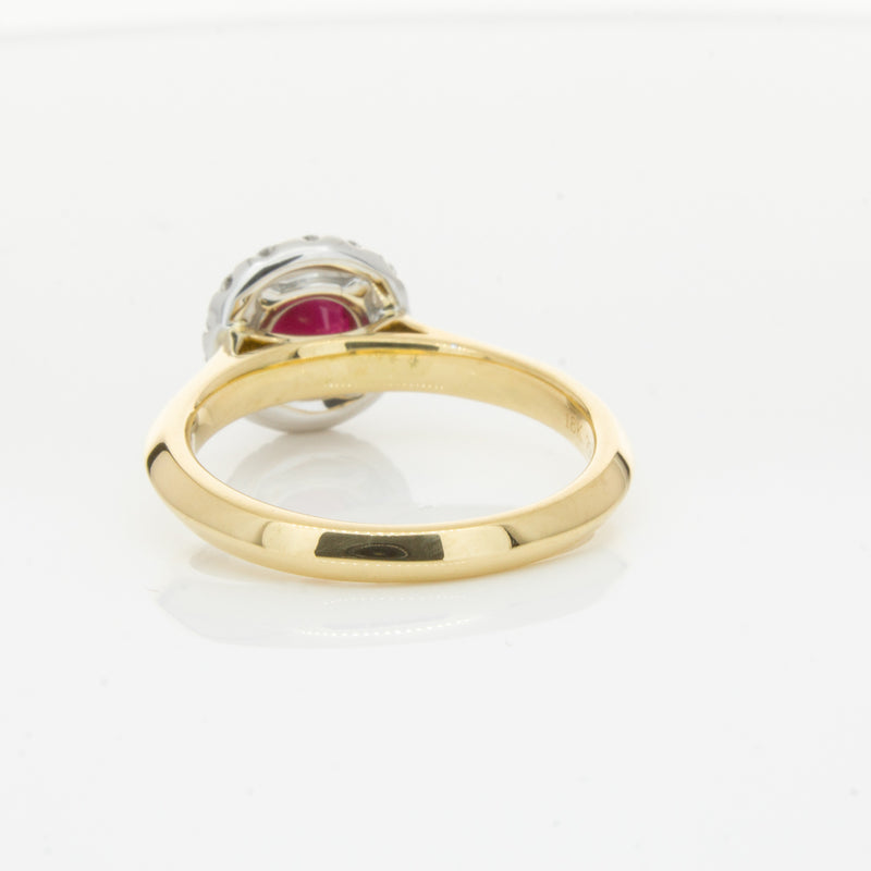 18ct Yellow Gold 1.38ct Ruby & Diamond Eclipse Ring-Ring-Walker & Hall