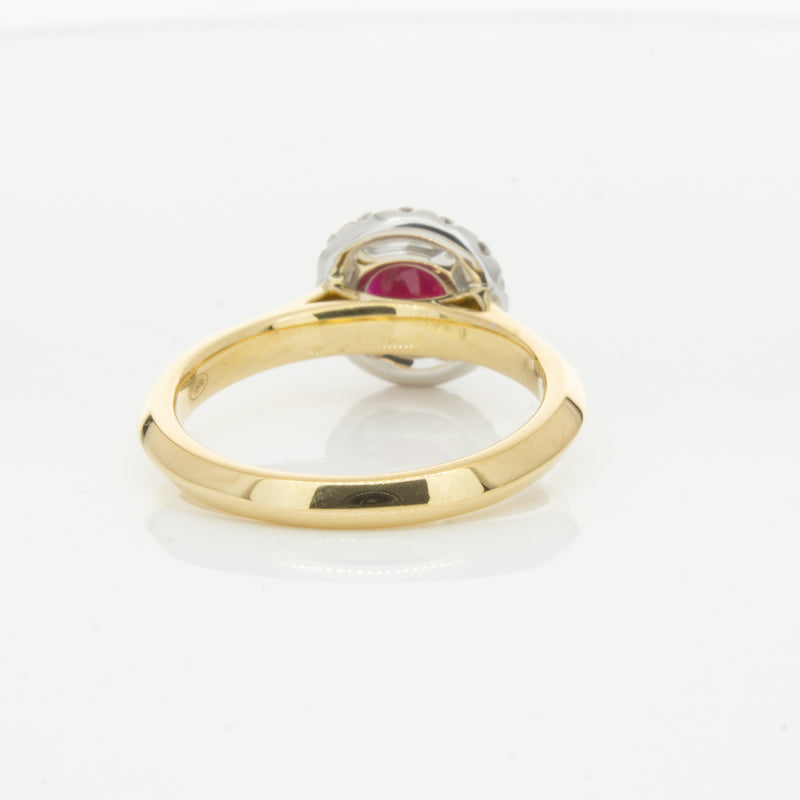 18ct Yellow Gold 1.38ct Ruby & Diamond Eclipse Ring-Ring-Walker & Hall