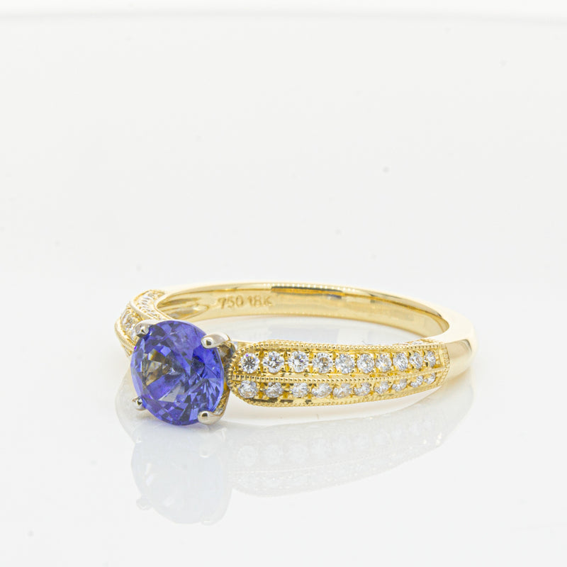 18ct Yellow Gold Sapphire & Diamond Ring-Ring-Walker & Hall
