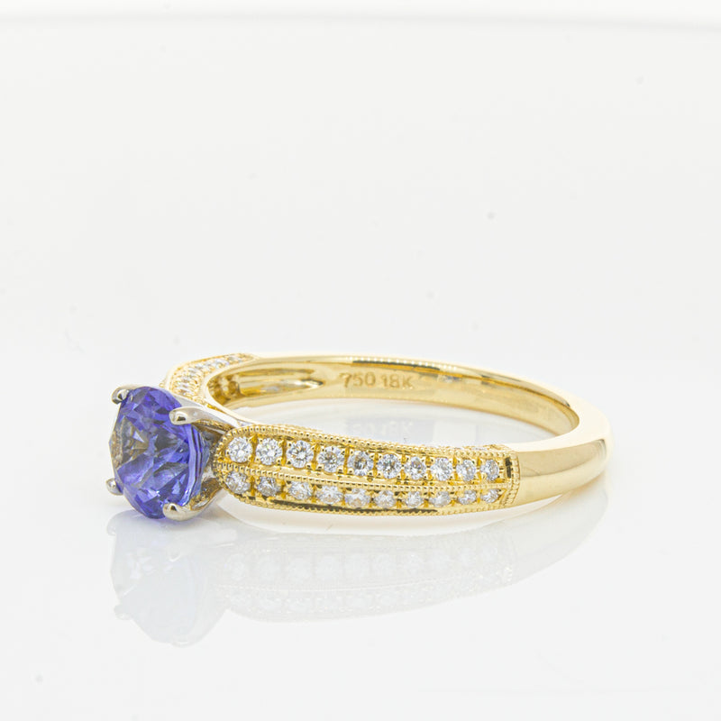 18ct Yellow Gold Sapphire & Diamond Ring-Ring-Walker & Hall