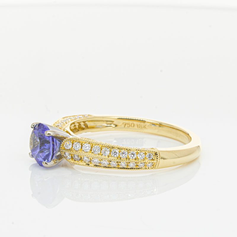 18ct Yellow Gold Sapphire & Diamond Ring-Ring-Walker & Hall