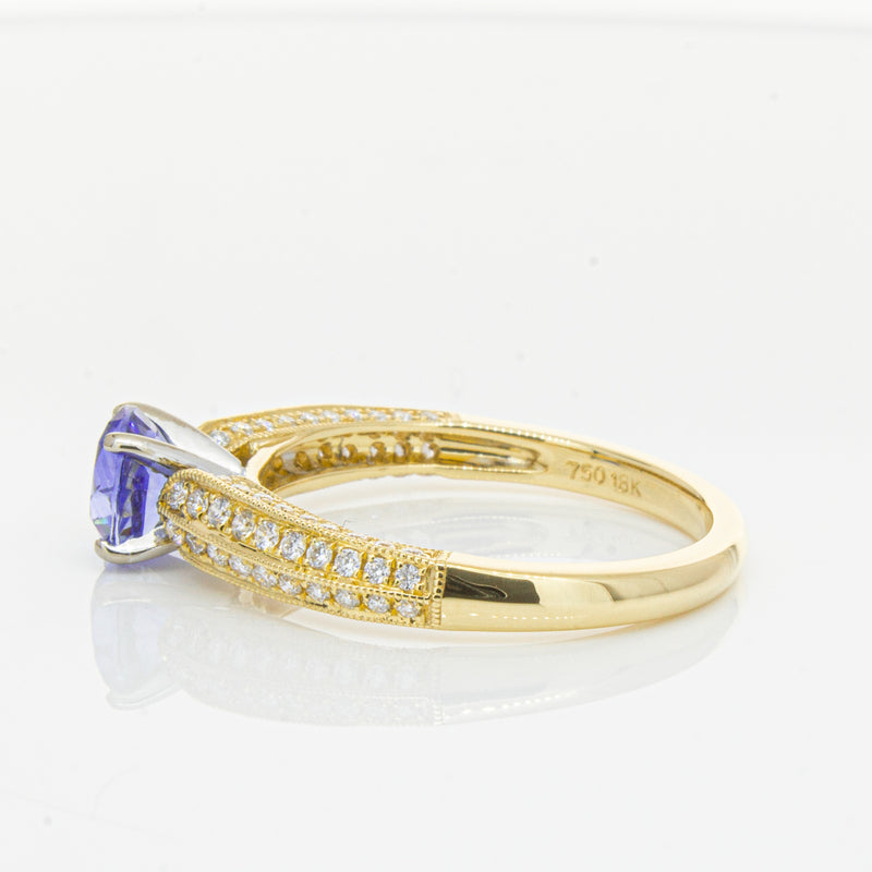 18ct Yellow Gold Sapphire & Diamond Ring-Ring-Walker & Hall