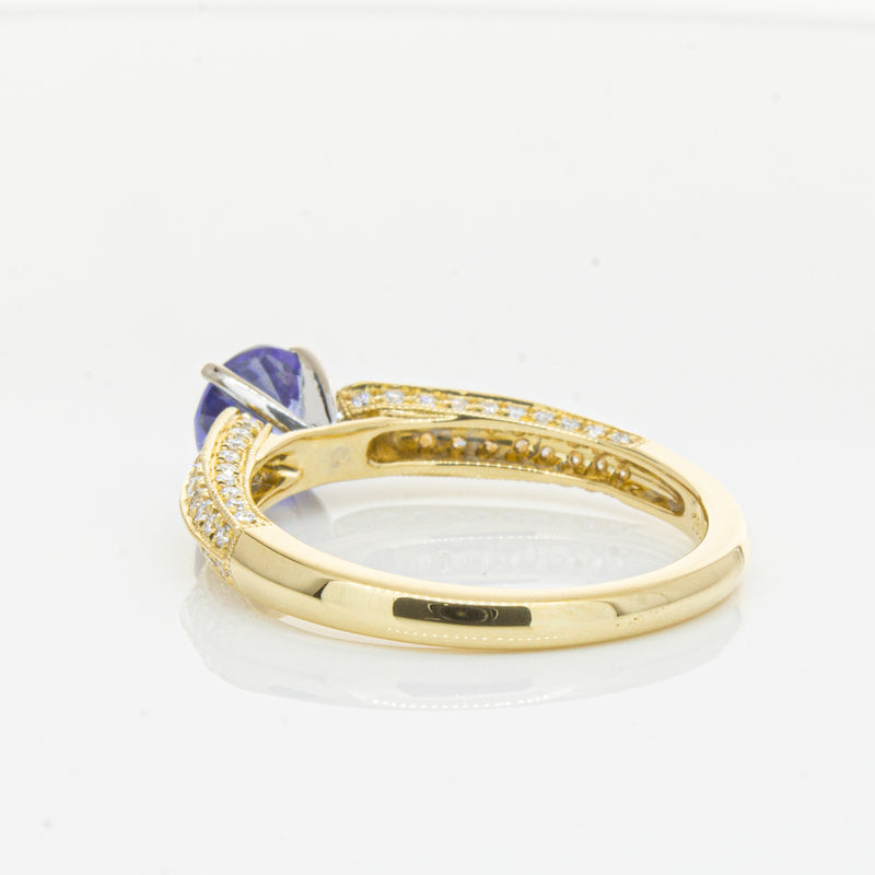 18ct Yellow Gold Sapphire & Diamond Ring-Ring-Walker & Hall