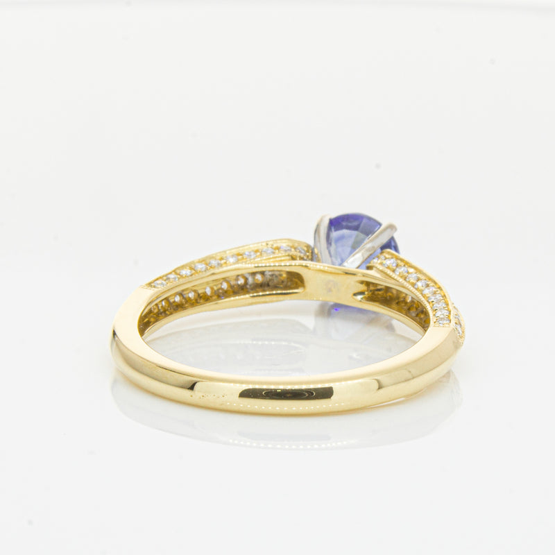 18ct Yellow Gold Sapphire & Diamond Ring-Ring-Walker & Hall