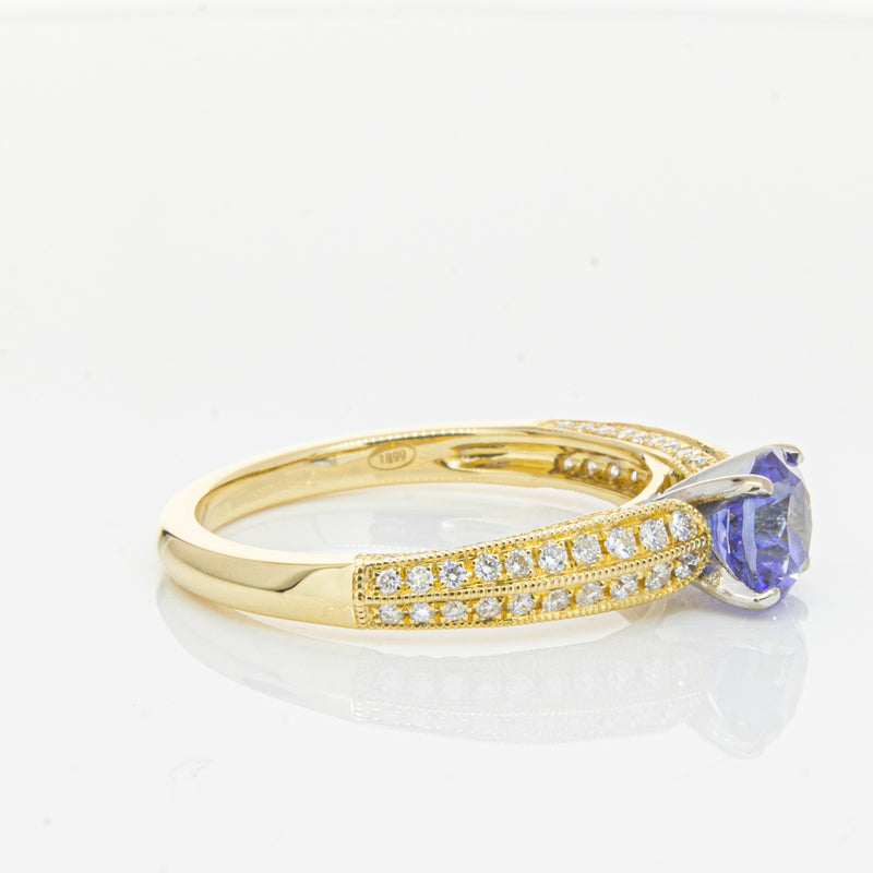 18ct Yellow Gold Sapphire & Diamond Ring-Ring-Walker & Hall