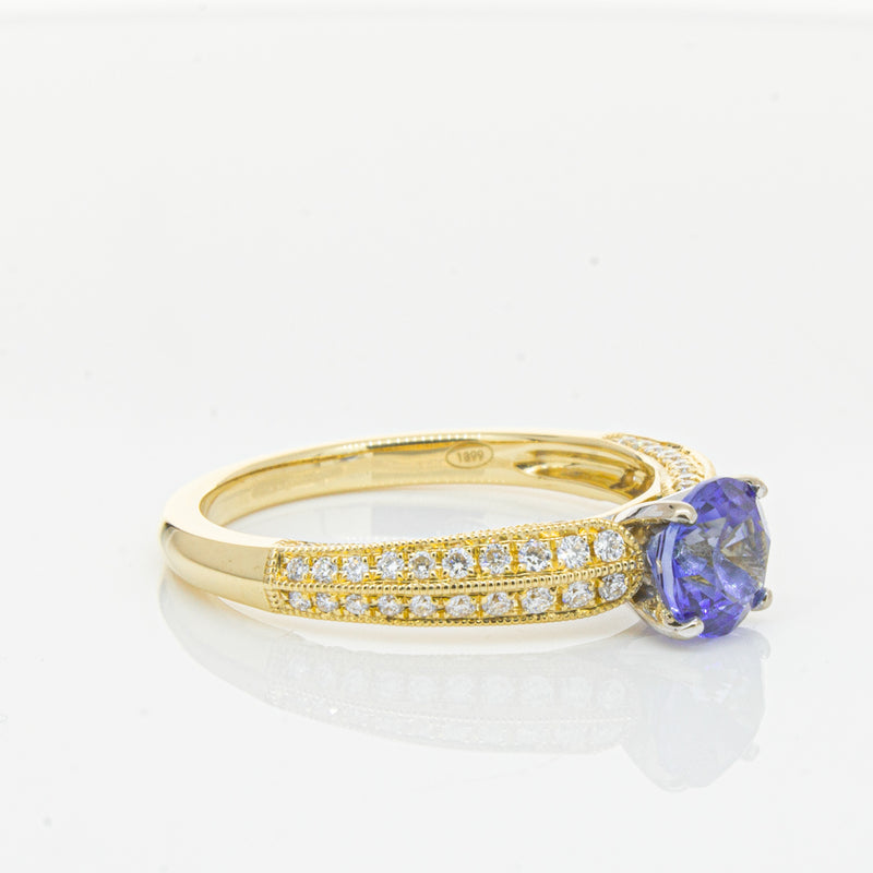 18ct Yellow Gold Sapphire & Diamond Ring-Ring-Walker & Hall