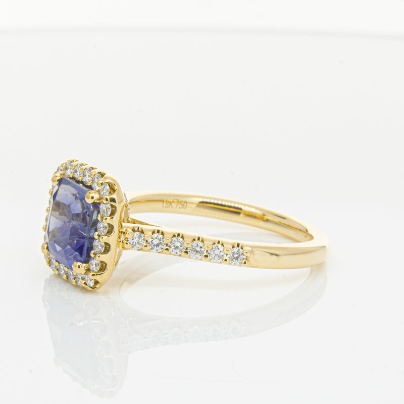 18ct Yellow Gold Sapphire & Diamond Ring-Ring-Walker & Hall