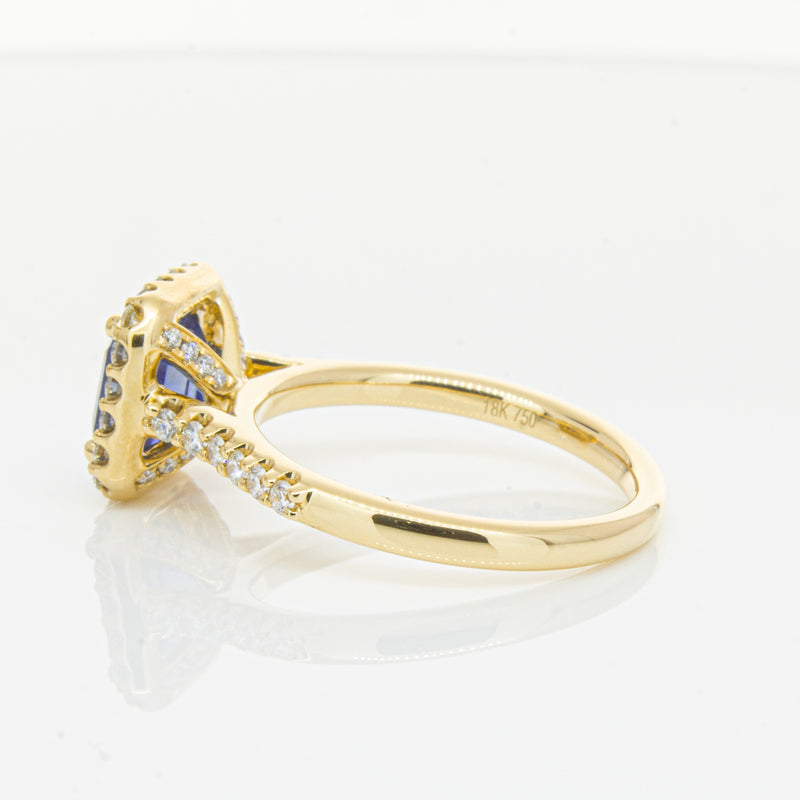 18ct Yellow Gold Sapphire & Diamond Ring-Ring-Walker & Hall