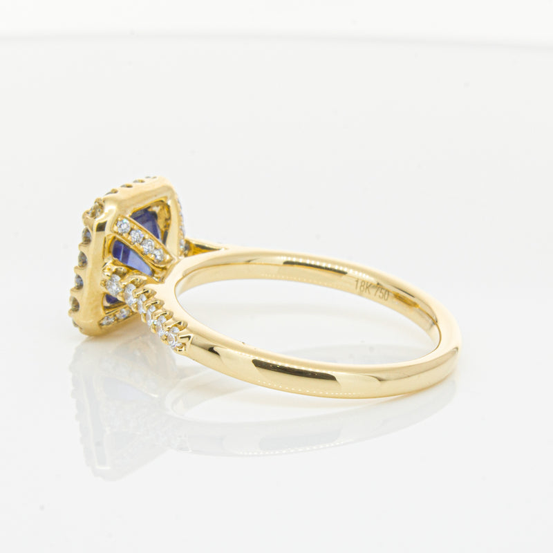 18ct Yellow Gold Sapphire & Diamond Ring-Ring-Walker & Hall