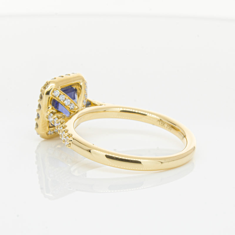 18ct Yellow Gold Sapphire & Diamond Ring-Ring-Walker & Hall