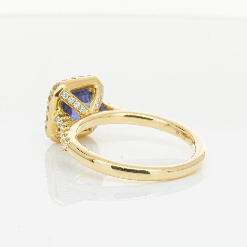 18ct Yellow Gold Sapphire & Diamond Ring-Ring-Walker & Hall