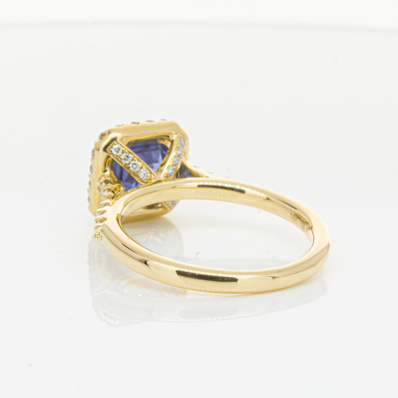 18ct Yellow Gold Sapphire & Diamond Ring-Ring-Walker & Hall