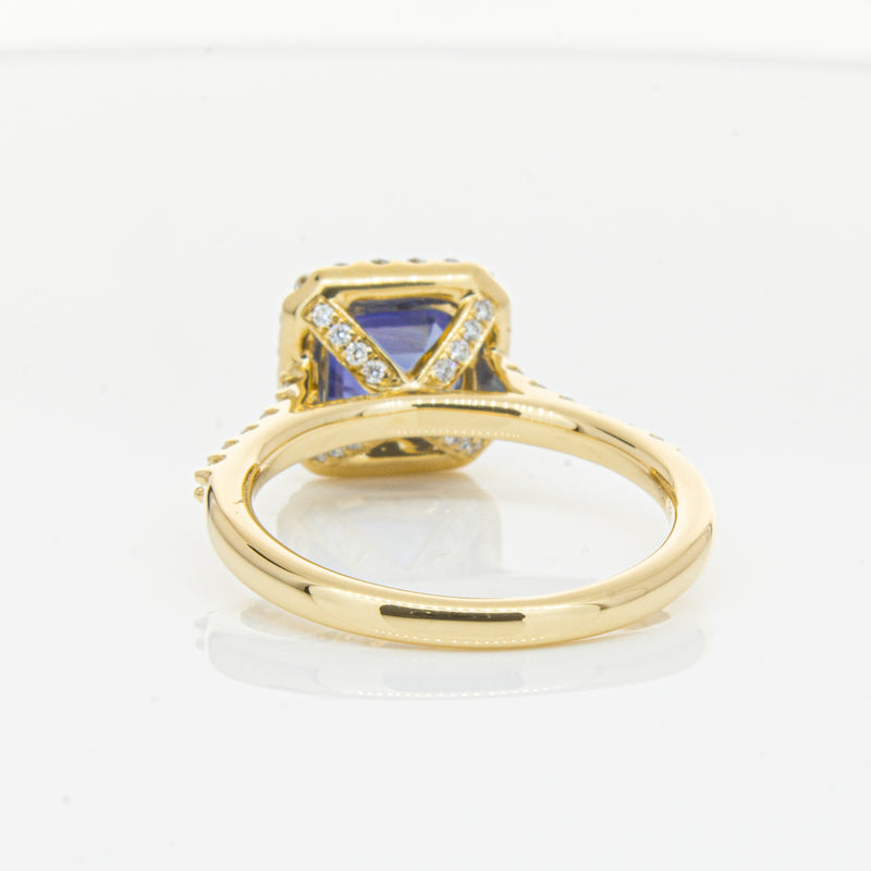 18ct Yellow Gold Sapphire & Diamond Ring-Ring-Walker & Hall