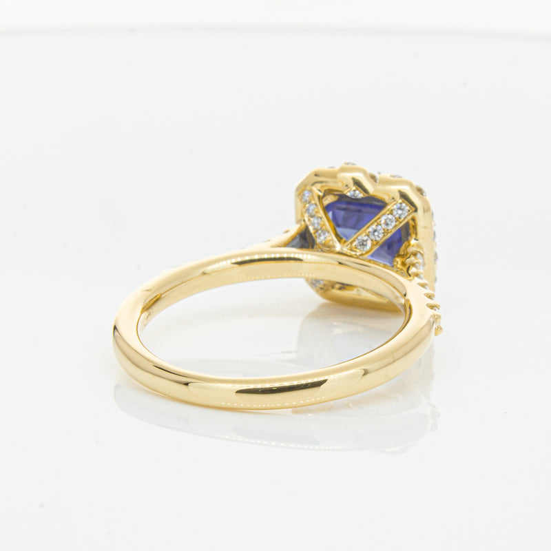 18ct Yellow Gold Sapphire & Diamond Ring-Ring-Walker & Hall