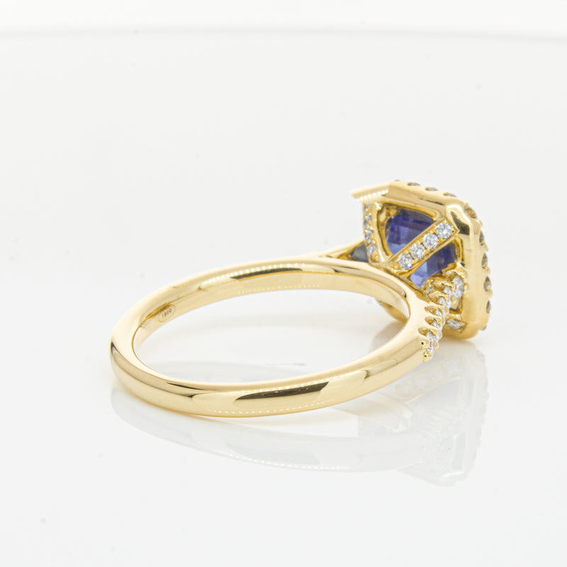 18ct Yellow Gold Sapphire & Diamond Ring-Ring-Walker & Hall