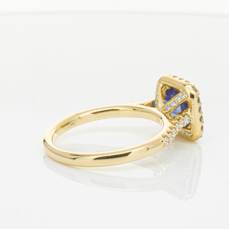 18ct Yellow Gold Sapphire & Diamond Ring-Ring-Walker & Hall