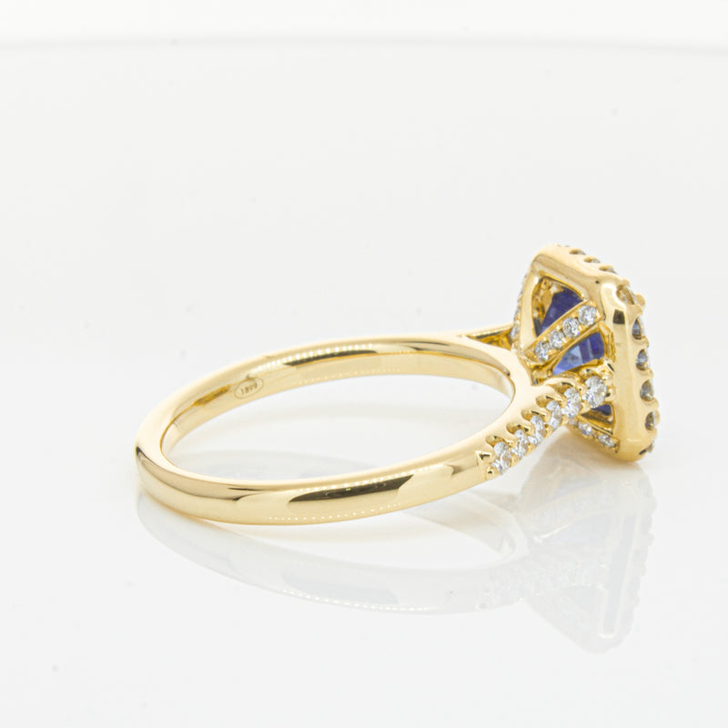 18ct Yellow Gold Sapphire & Diamond Ring-Ring-Walker & Hall