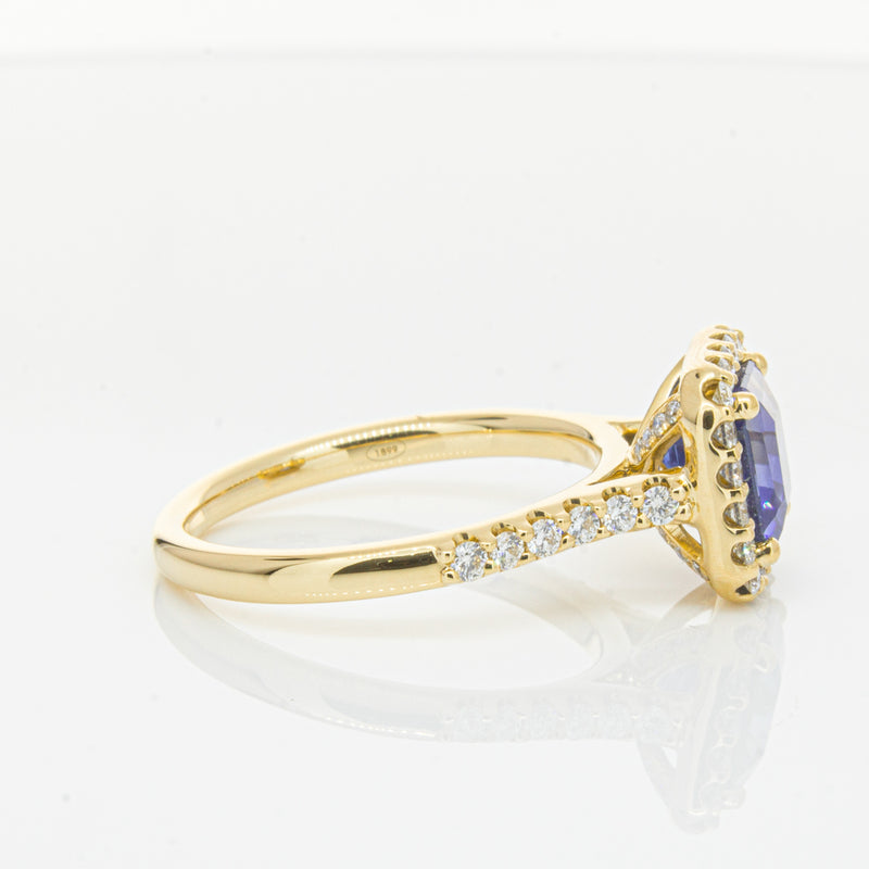 18ct Yellow Gold Sapphire & Diamond Ring-Ring-Walker & Hall