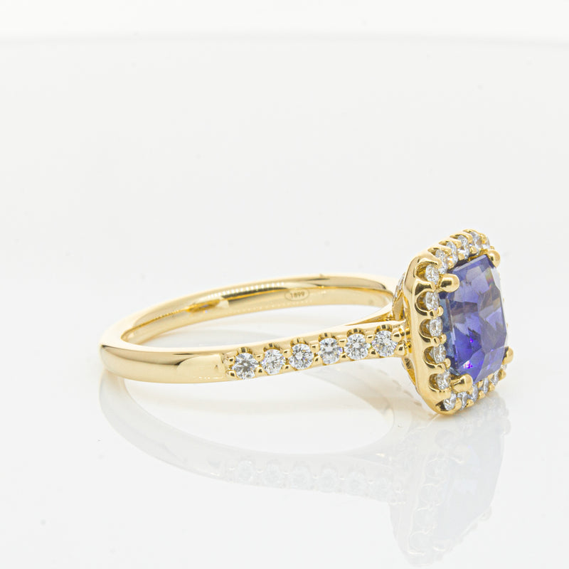 18ct Yellow Gold Sapphire & Diamond Ring-Ring-Walker & Hall