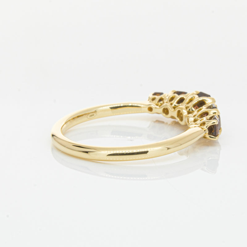 18ct Yellow Gold Five Stone Garnet Octavia Ring-Ring-Walker & Hall