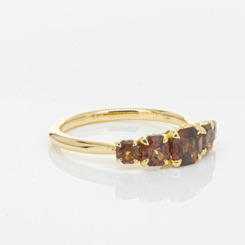 18ct Yellow Gold Five Stone Garnet Octavia Ring-Ring-Walker & Hall