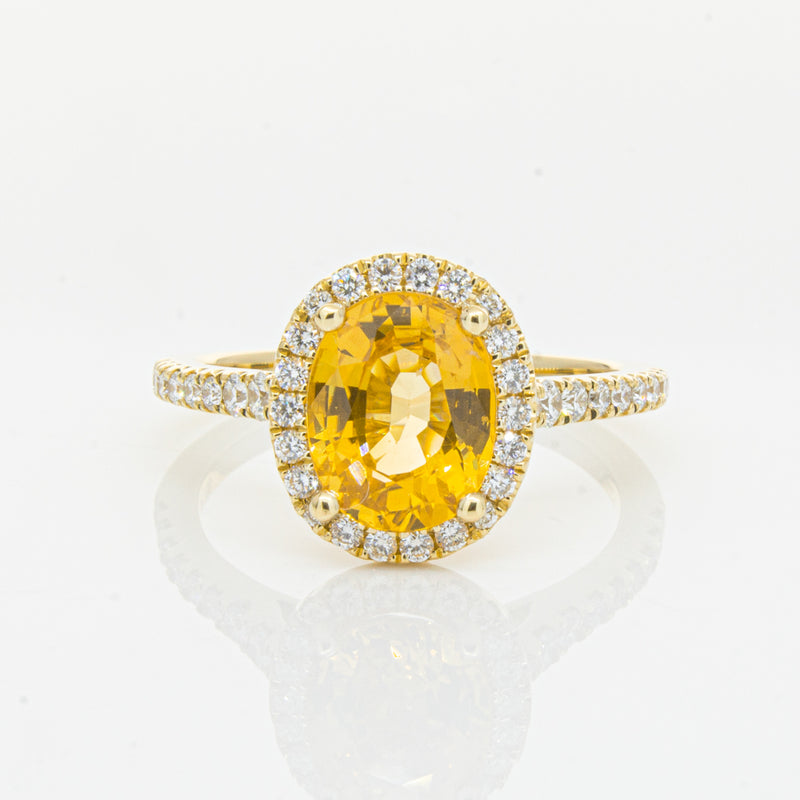 18ct Yellow Gold Sapphire & Diamond Sierra Ring-Ring-Walker & Hall