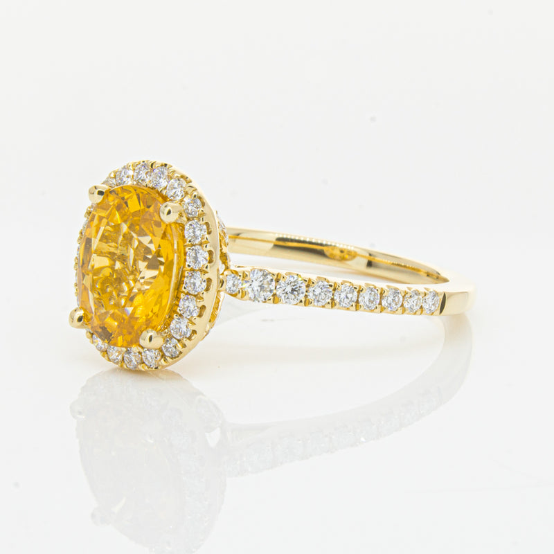 18ct Yellow Gold Sapphire & Diamond Sierra Ring-Ring-Walker & Hall