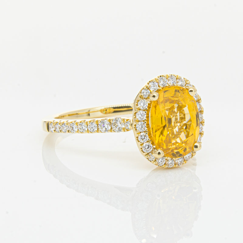 18ct Yellow Gold Sapphire & Diamond Sierra Ring-Ring-Walker & Hall